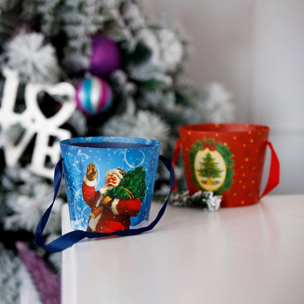 Cutie rotundă de Crăciun - model coroniță din brad - CraftUp