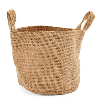 Cutie rotundă din iută cu mânere 17x17x15cm - CraftUp