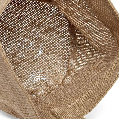 Cutie rotundă din iută cu mânere 17x17x15cm - CraftUp