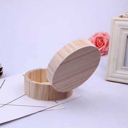 Cutie rotundă din lemn medie 11,5x6cm - CraftUp