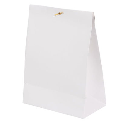 Cutie stand up cu fereastră și capsă - alb (set 25 buc) - 15x8x20cm - CraftUp