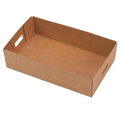Cutie tavă cu mânere - kraft (set 50 buc) - 12.5x7.5x3.5cm - CraftUp