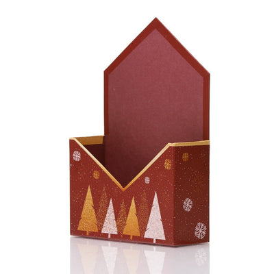 Cutie tip plic de Crăciun - model brazi - CraftUp