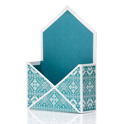 Cutie tip plic de Crăciun – model fulgi de gheață - CraftUp