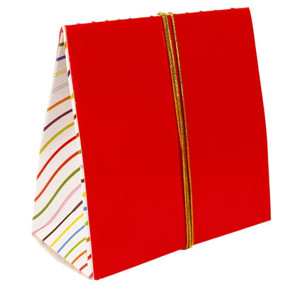 Cutii cadou cu fir auriu și etichetă - Mix 4 modele (set 12 buc) - CraftUp