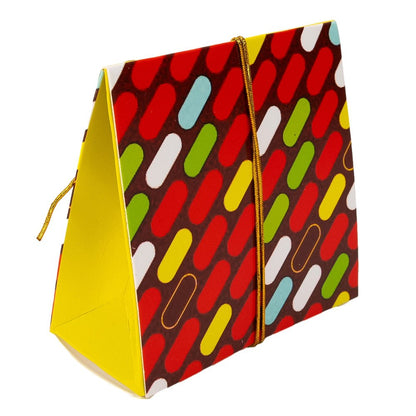 Cutii cadou cu fir auriu și etichetă - Mix 4 modele (set 12 buc) - CraftUp