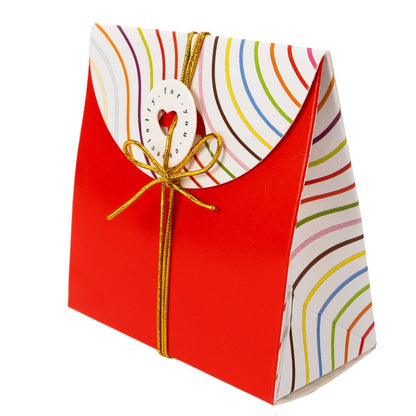 Cutii cadou cu fir auriu și etichetă - Mix 4 modele (set 12 buc) - CraftUp