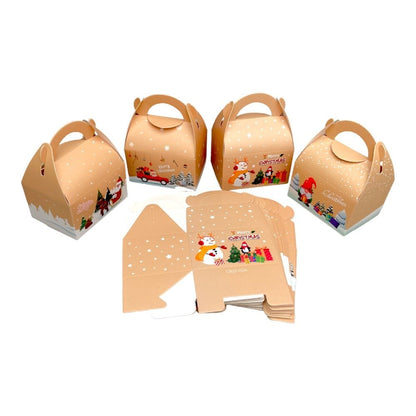 Cutii Crăciun cu mâner mix 4 modele (set 24 buc) 8x6x11cm - CraftUp
