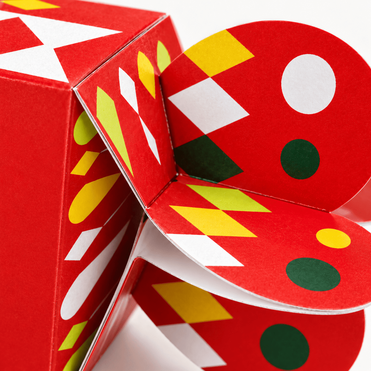 Cutii Crăciun tip bomboană cu Moș și ren - roșu (set 25 buc) - CraftUp