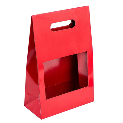 Cutii cu fereastră și mâner - roșu (set 5 buc) - CraftUp