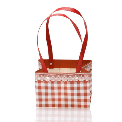 Cutii cu mâner model picnic - roșu (set 4 buc) - CraftUp