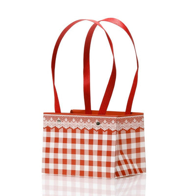 Cutii cu mâner model picnic - roșu (set 4 buc) - CraftUp
