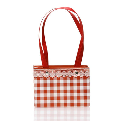 Cutii cu mâner model picnic - roșu (set 4 buc) - CraftUp