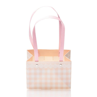 Cutii cu mâner model picnic - roz (set 4 buc) - CraftUp