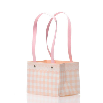 Cutii cu mâner model picnic - roz (set 4 buc) - CraftUp