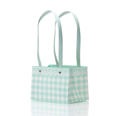 Cutii cu mâner model picnic - turcoaz (set 4 buc) - CraftUp