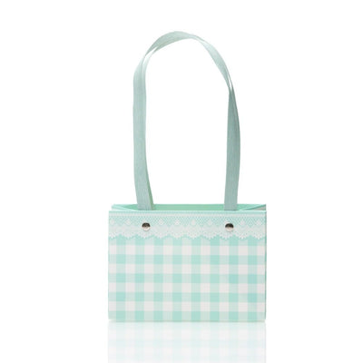 Cutii cu mâner model picnic - turcoaz (set 4 buc) - CraftUp