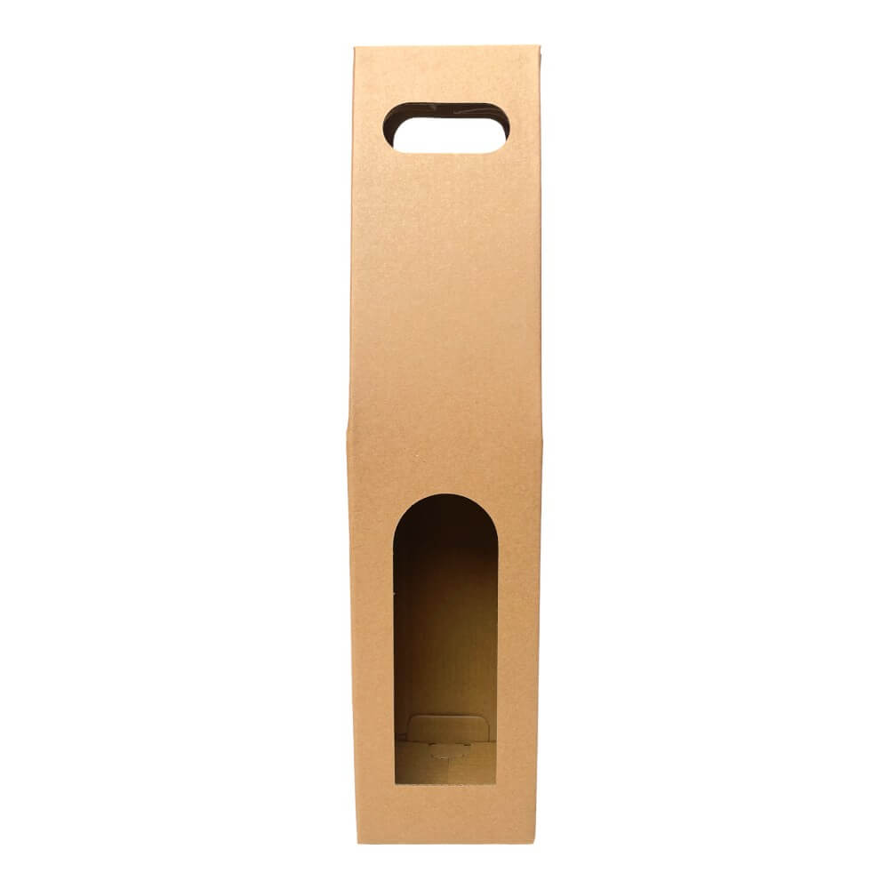 Cutii kraft cu mâner pentru o sticlă (set 10 buc) - CraftUp