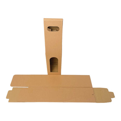 Cutii kraft cu mâner pentru o sticlă (set 10 buc) - CraftUp