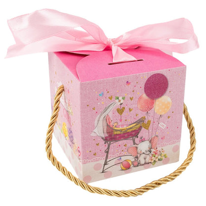 Cutii mărturii botez cu fundă mix două modele (set 50 buc) - CraftUp