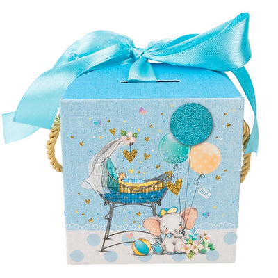 Cutii mărturii botez cu fundă mix două modele (set 50 buc) - CraftUp