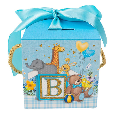 Cutii mărturii botez cu fundă mix două modele (set 50 buc) - CraftUp