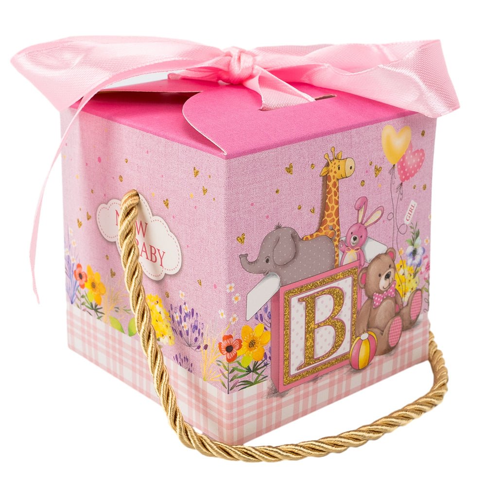 Cutii mărturii botez cu fundă mix două modele (set 50 buc) - CraftUp