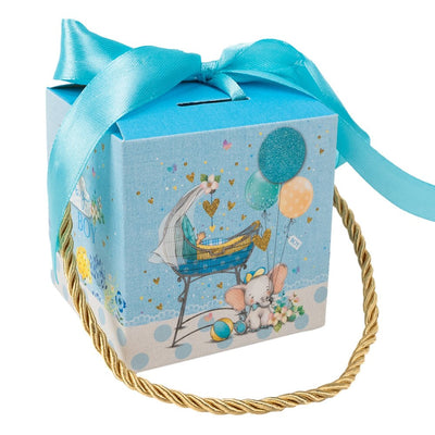 Cutii mărturii botez cu fundă mix două modele (set 50 buc) - CraftUp