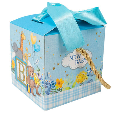 Cutii mărturii botez cu fundă mix două modele (set 50 buc) - CraftUp