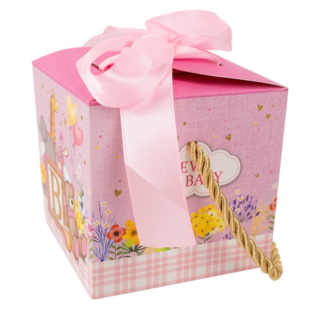 Cutii mărturii botez cu fundă mix două modele (set 50 buc) - CraftUp