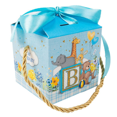 Cutii mărturii botez cu fundă mix două modele (set 50 buc) - CraftUp