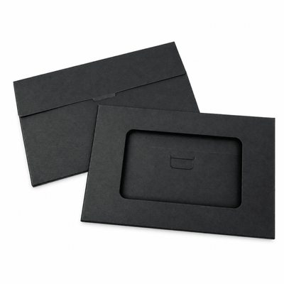 Cutii mici cu fereastră decupată - negru (set 100 buc) - CraftUp