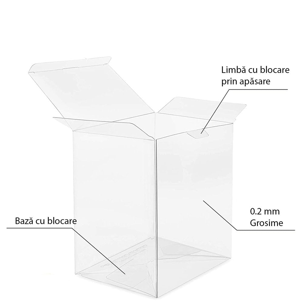 Cutii plastic - Transparente (set 50 buc) - CraftUp
