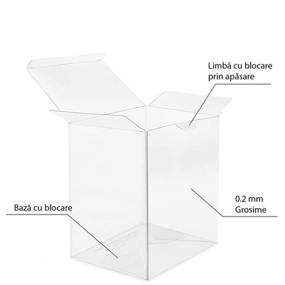 Cutii plastic - Transparente (set 50 buc) - CraftUp