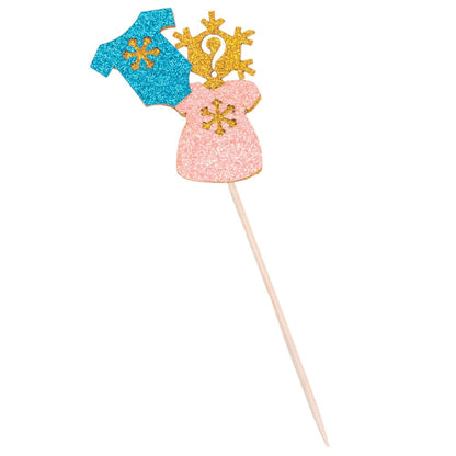 Decorațiune tort mix Fată sau Băiat (set 12 buc) - CraftUp