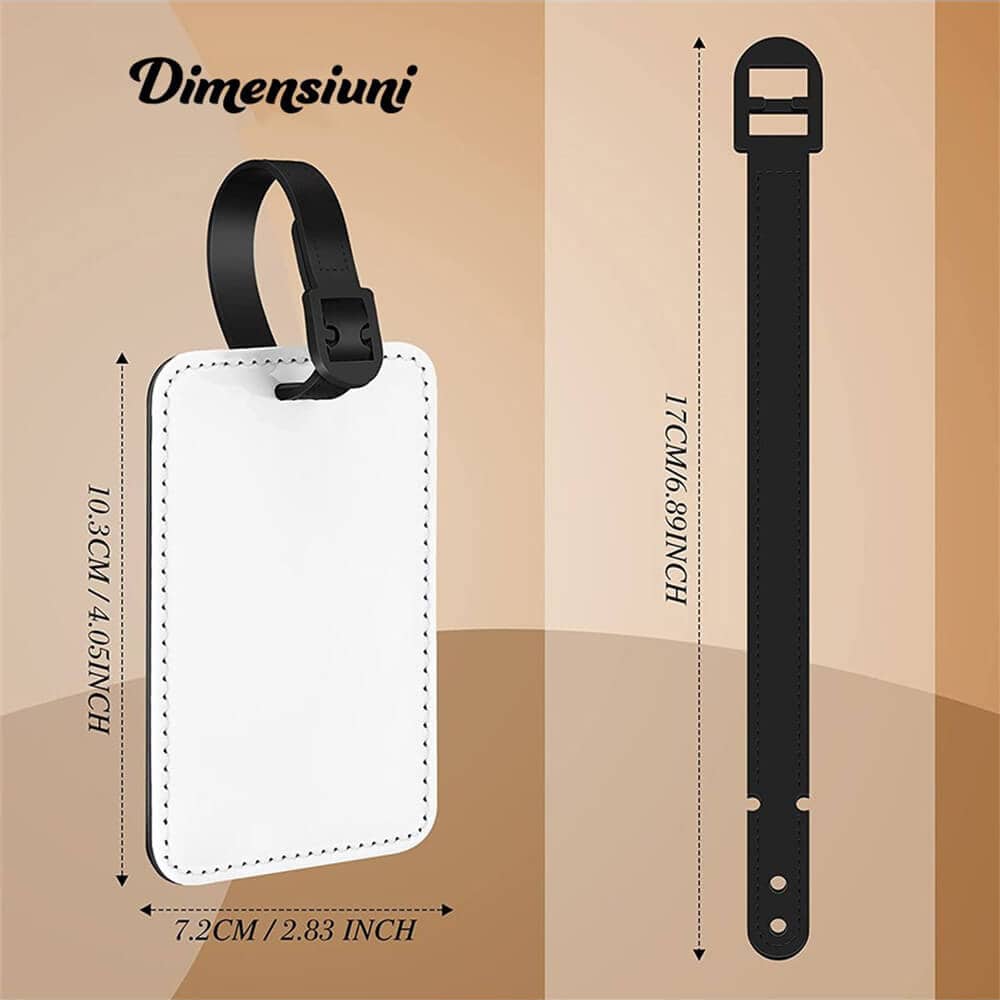 Etichetă de bagaj din piele ecologică sublimabilă - CraftUp