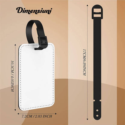Etichetă de bagaj din piele ecologică sublimabilă - CraftUp