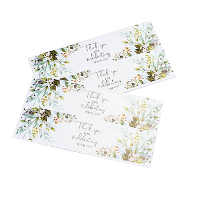 Etichete lungi pentru sticle - model floral (10 foi x 2 buc) - CraftUp