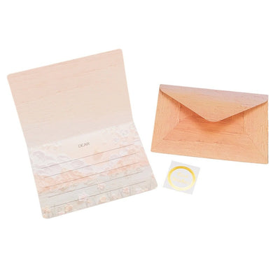 Felicitare stil pictură cu plic și sticker Best Wishes - model 2 - CraftUp