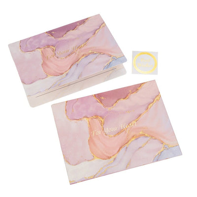 Felicitare stil pictură cu plic și sticker Best Wishes - model 5 - CraftUp