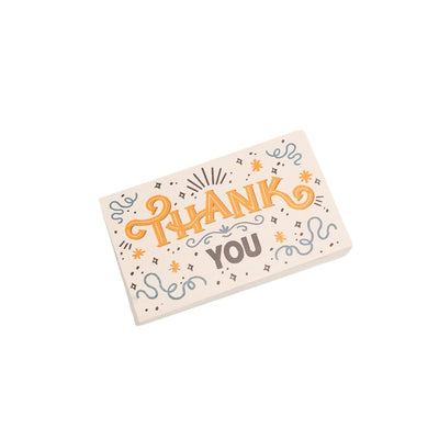 Felicitări cu mesaj Thank you - portocaliu (set 30 buc) - CraftUp