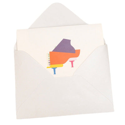 Felicitări Happy Birthday 3D - model pian (set 10 buc) - CraftUp