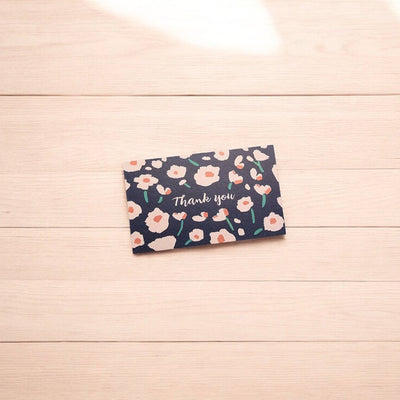 Felicitări hârtie cu design floral și text Thank you - model 2 (set 50 buc) - CraftUp
