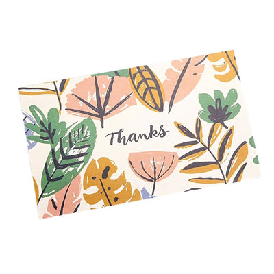 Felicitări hârtie cu design floral și text Thanks - model 1 (set 50 buc) - CraftUp