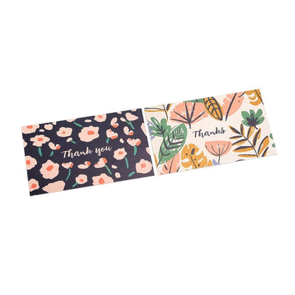 Felicitări hârtie cu design floral și text Thanks - model 1 (set 50 buc) - CraftUp