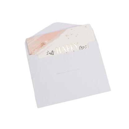 Felicitări hârtie cu mesaj Happy Birthday - model pictură (set 6 buc) - CraftUp