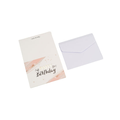 Felicitări hârtie cu mesaj Happy Birthday - model pictură (set 6 buc) - CraftUp
