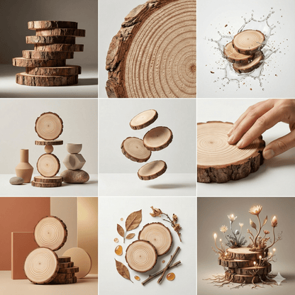 Felii de lemn - diferite dimensiuni - CraftUp