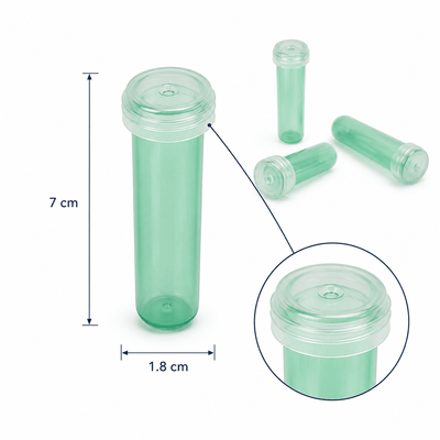 Fiole de apă pentru flori - verde (set 100 buc) - CraftUp