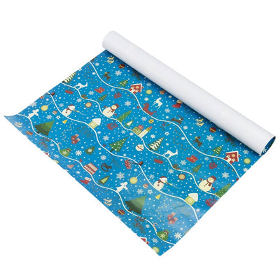 Foi de ambalat de Crăciun - model 1 albastru (set 50 buc) - CraftUp